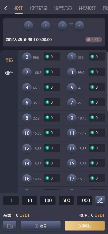 加拿大28源码】飞六美金盘+多玩法追号+前端vue纯源码+后端Java