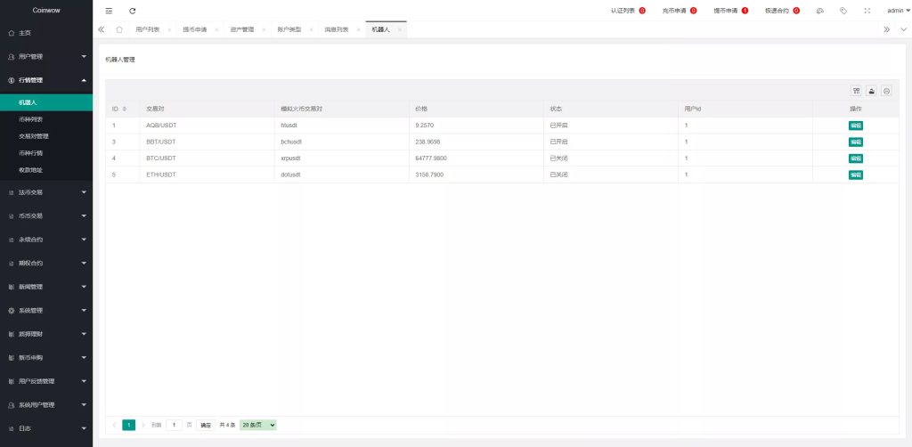 图片[20]-【新版多语言交易所系统】虚拟币外汇交易+期权合约交易+机器人+币币交易+PC+H5前端开源