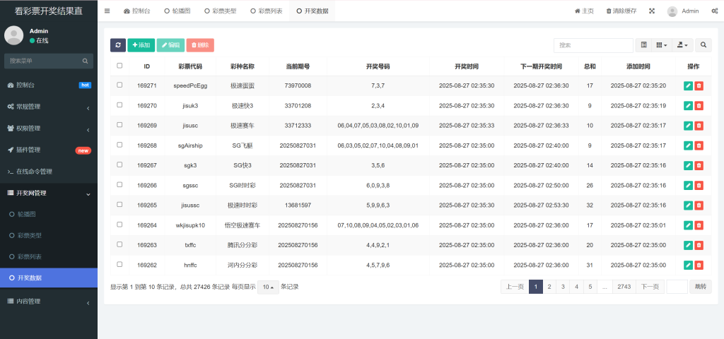 图片[21]-定制版168开奖网源码/广告位管理+优化采集方式+私彩+修改开奖号码+Api开奖接口+自动采集文章/前端html+后端php