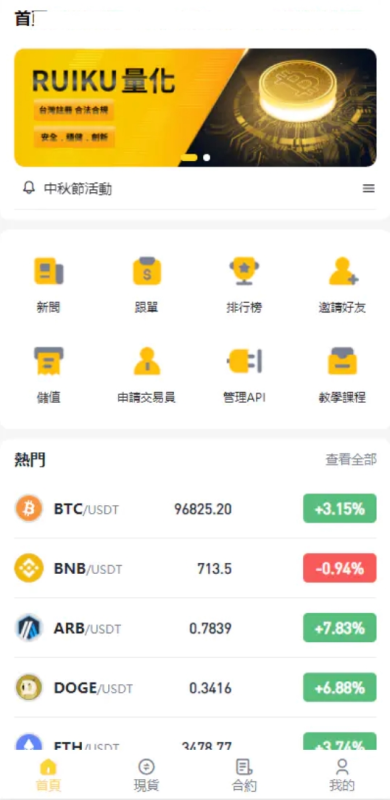【未测试】中英双语言量化交易投资源码/跟单搬砖区块链交易所源码/前端uniapp纯源码+后端PHP-天网源码